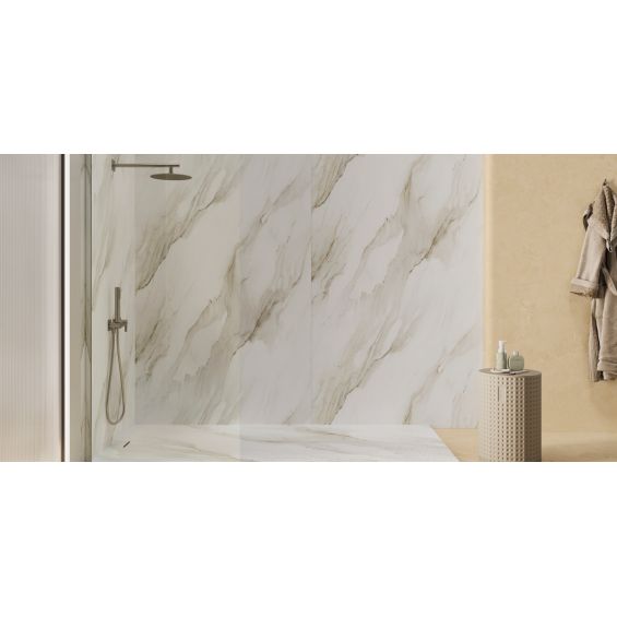 Dalles PVC mur 4mm à coller Tiles marbre doré 60x120 cm