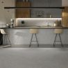 Dalles PVC 6mm à clipser Tiles Pierre gris clair 60x120 cm