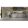 Dalles PVC 6mm à clipser Tiles Pierre gris clair 60x120 cm