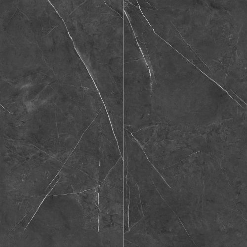 Dalles PVC 6mm à clipser Tiles marbre noir 60x120 cm