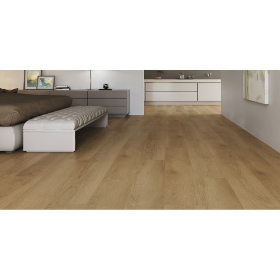 Lames PVC 5mm à clipser Tendance noisette 23x152,5 cm