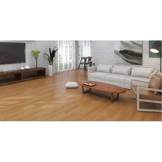 Lames PVC 5mm à clipser Brésil chêne 18,2x122 cm
