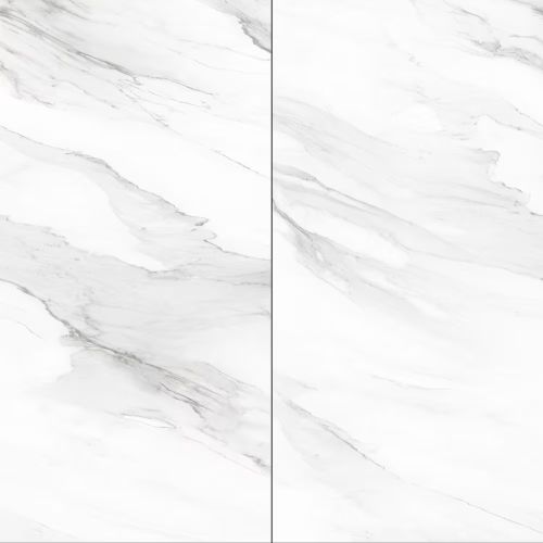Dalles PVC mur 4mm à coller Tiles marbre blanc 60x120 cm
