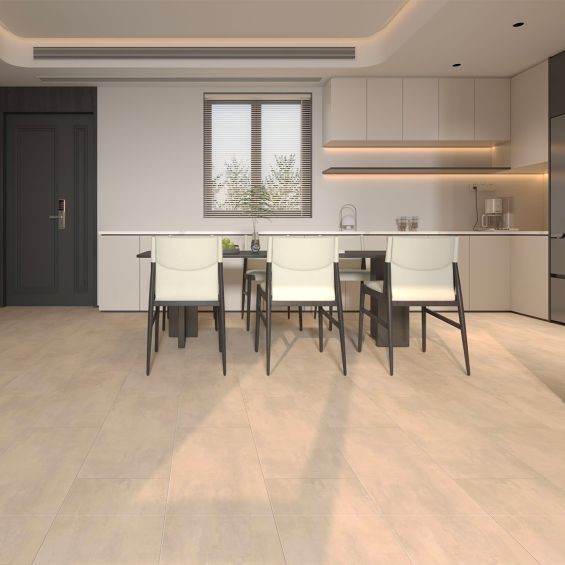 Dalles PVC 5mm à clipser Pierre sable 30,6x60,1 cm