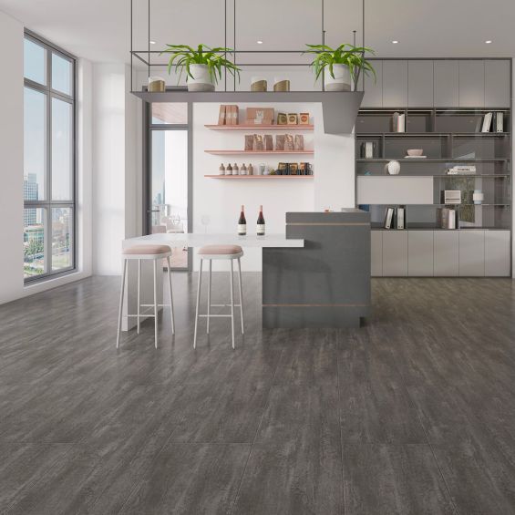 Dalles PVC 5.5mm à clipser Marbre noir 46x92 cm