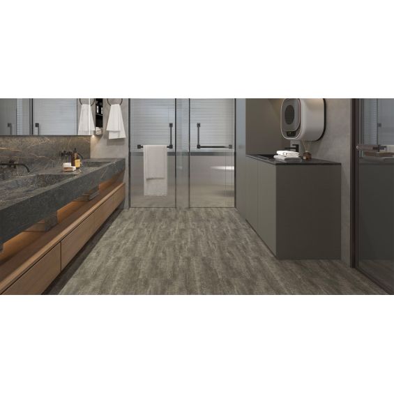 Dalles PVC 5mm à clipser Marbre noir 30,6x60,1 cm