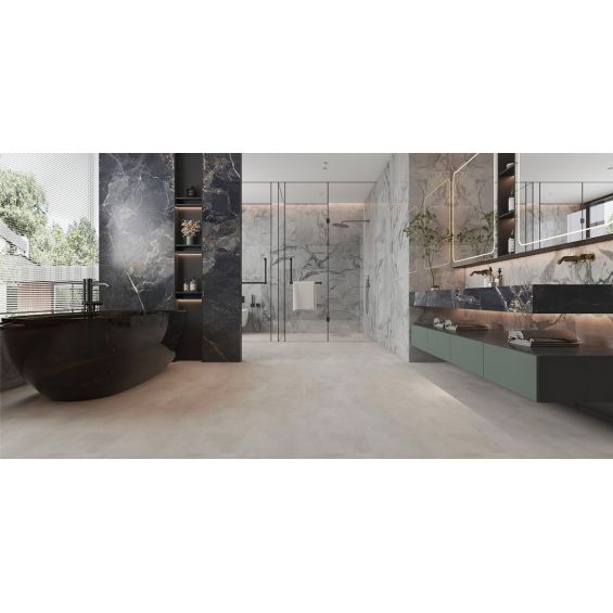 Dalles PVC 5mm à clipser Pierre Graphite 30,6x60,1 cm