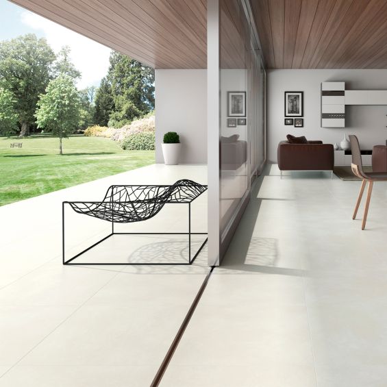 Lot de 4 m2 Carrelage sol extérieur moderne Béton Ciré bone R11 60x60 cm