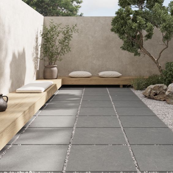 Dalle extérieur Suwon 2.0 gris R11 90x90 cm