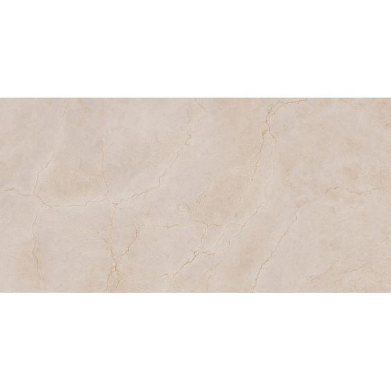 Carrelage sol et mur effet marbre brillant Kiruna sable poli 60x120 cm