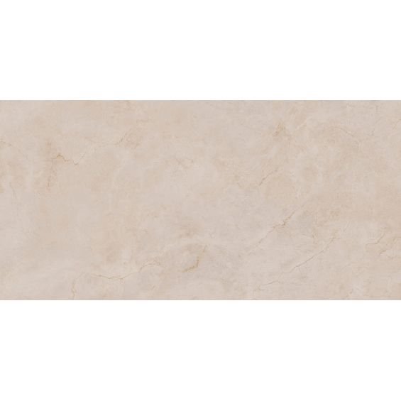 Carrelage sol et mur effet marbre brillant Kiruna sable poli 60x120 cm