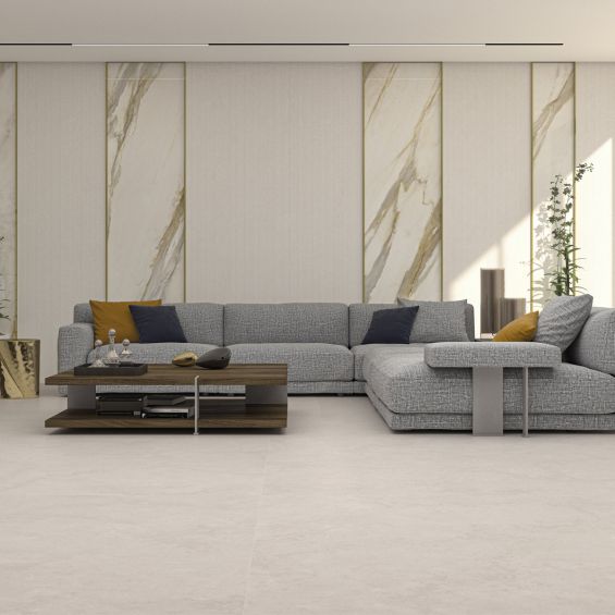 Carrelage sol effet travertin Lycie sable60x60 cm