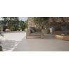Carrelage sol extérieur effet travertin Lycie sable R11 60x120 cm