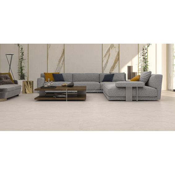 Carrelage sol effet travertin Lycie sable 120x120 cm