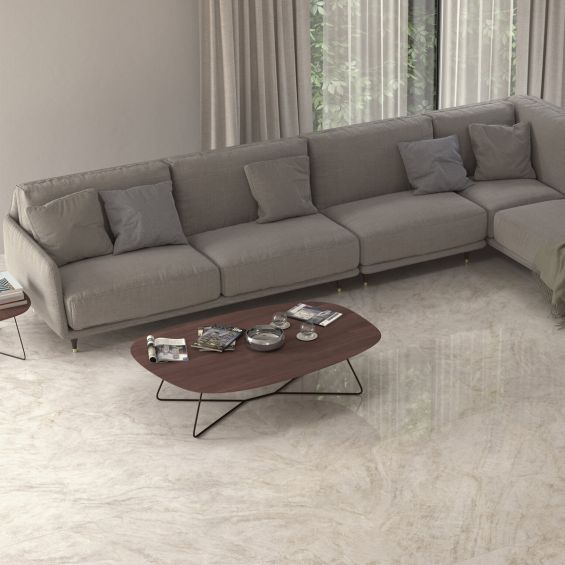 Carrelage sol et mur effet marbre brillant Sydney nature poli 120x120 cm