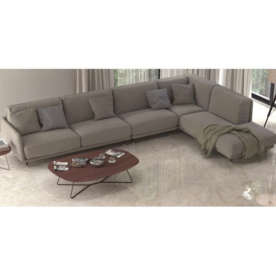 Carrelage sol et mur effet marbre brillant Sydney nature poli 60x120 cm