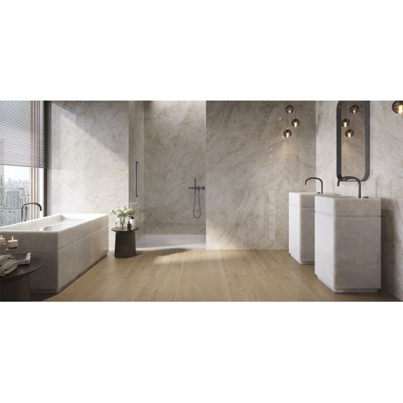 Carrelage sol et mur effet marbre brillant Sydney nature poli 60x120 cm