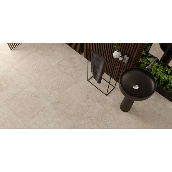 Carrelage sol effet pierre Zadar sable 60120 cm