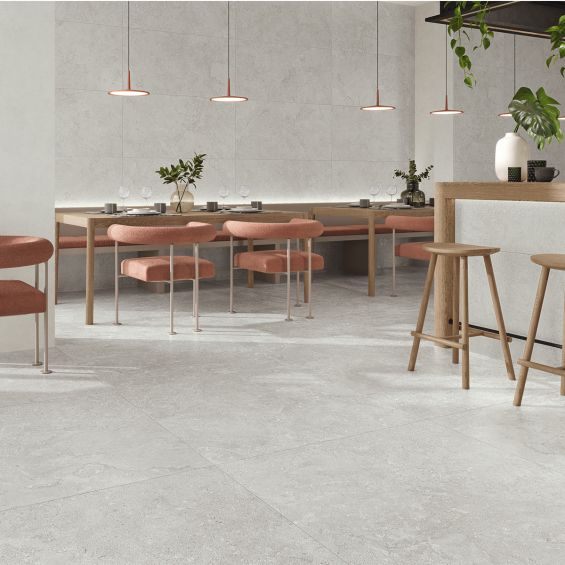 Carrelage sol effet pierre Zadar gris 6060 cm