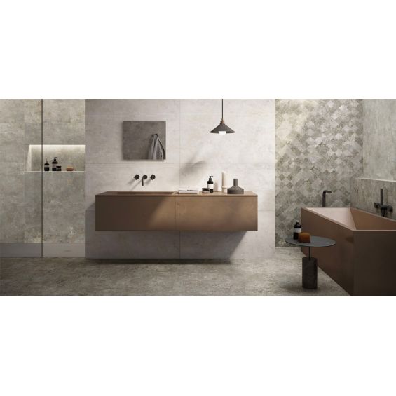 Carrelage sol et mur effet métal Atonium Fire 60120 cm