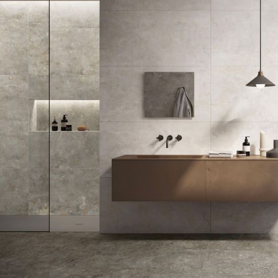 Carrelage sol et mur effet métal Atonium Fire 60120 cm