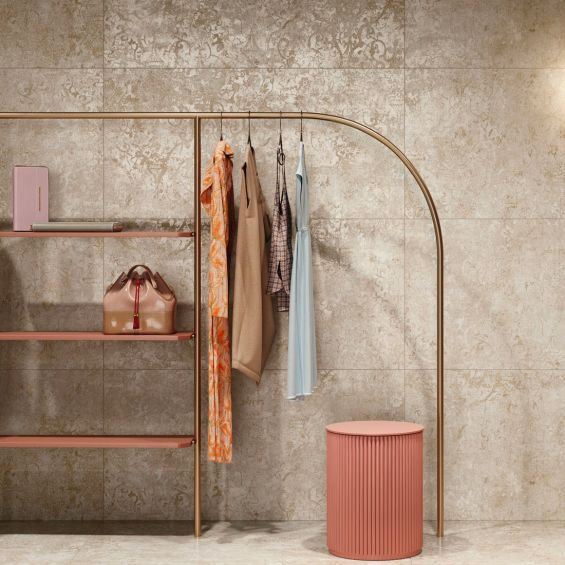 Carrelage sol et mur effet métal Atonium Concert Beige 60120 cm