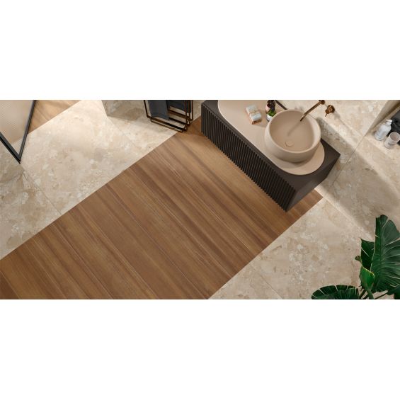 Carrelage effet Terrazzo Torcello beige 60x120 cm