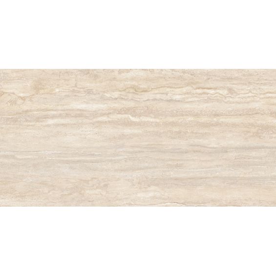 Carrelage sol effet Travertin Isolatto beige 60x120 cm
