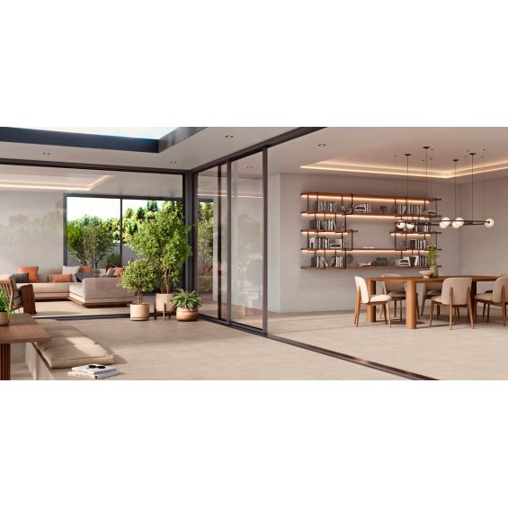 Carrelage sol extérieur moderne Rotterdam crème R11 60x60 cm