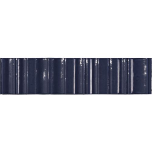 Carrelage mur effet zellige Swing Bleu de cobalt 6x25 cm