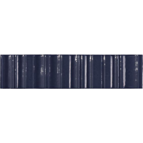 Carrelage mur effet zellige Swing Bleu de cobalt 6x25 cm