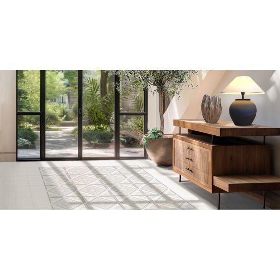  Carrelage sol Vicenza blanc 15x15 cm