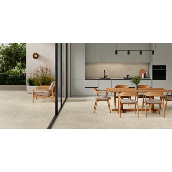 Carrelage sol effet Travertin Sassari beige 60x120 cm