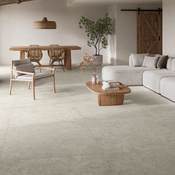 Carrelage sol effet Travertin Sassari naturel 100x100 cm