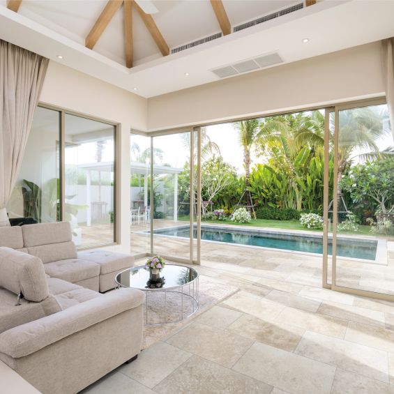 Carrelage sol effet pierre Travertin TravertiNova classic 40,2x60,4 cm