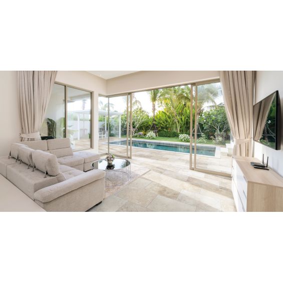 Carrelage sol effet pierre Travertin TravertiNova classic 40,2x60,4 cm