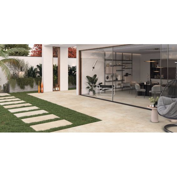 Dalle extérieur Travertinova 2.0 clair R11 60x120 cm