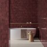 Carrelage mur effet zellige Zahara bordeaux 32x62,5 cm