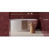 Carrelage mur effet zellige Zahara bordeaux 32x62,5 cm
