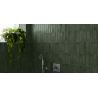 Carrelage mur effet zellige Zahara vert forêt 32x62,5 cm