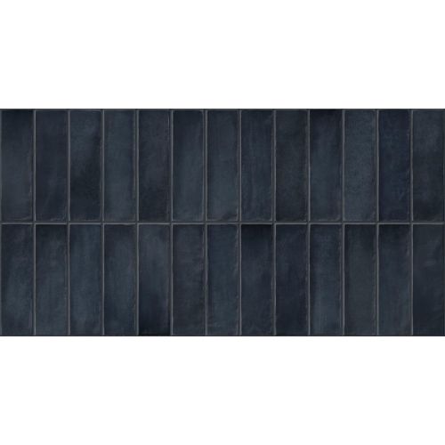 Carrelage mur effet zellige Zahara bleu marine 32x62,5 cm