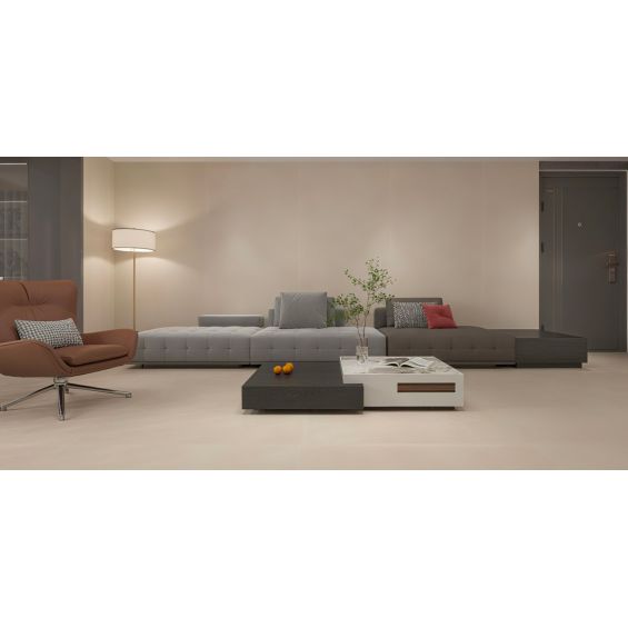 Dalles PVC 7mm à clipser cemento Limestone 60x120 cm