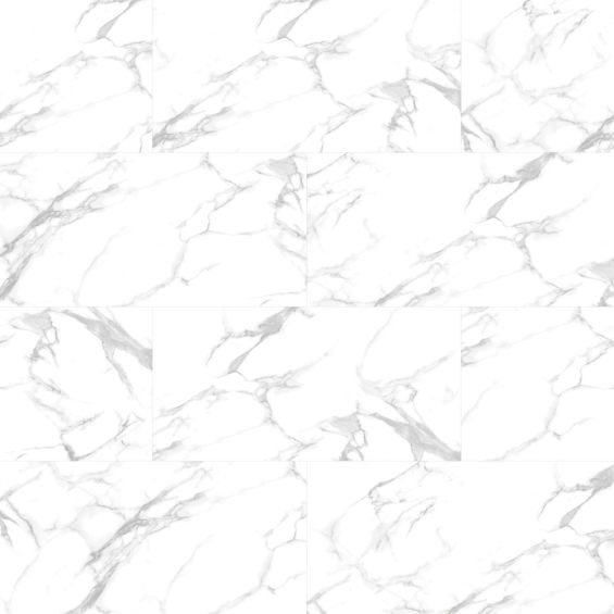 Dalles PVC 7mm à clipser marble blanc 60x120 cm