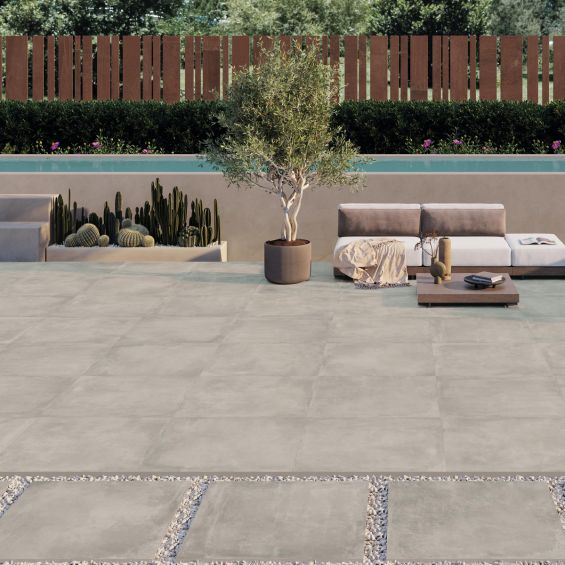 Dalle extérieur Alpilles 2.0 perle R11 60x60 cm