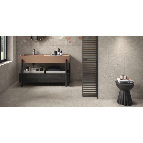 Carrelage effet Terrazzo Venetian taupe 90x90 cm