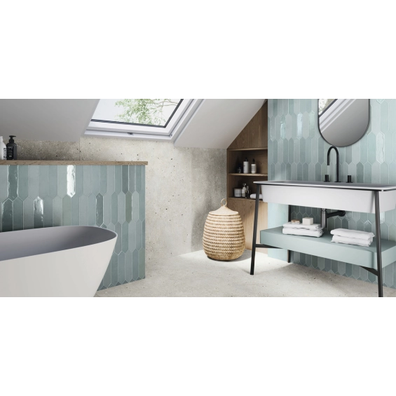 Carrelage effet Terrazzo Venetian gris clair 90x90 cm