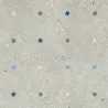 Carrelage effet Terrazzo Venetian décor floral gris clair 90x90 cm