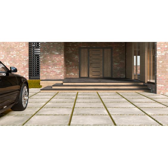 Dalle extérieur Alpilles 2.0 grège R11 60x60 cm