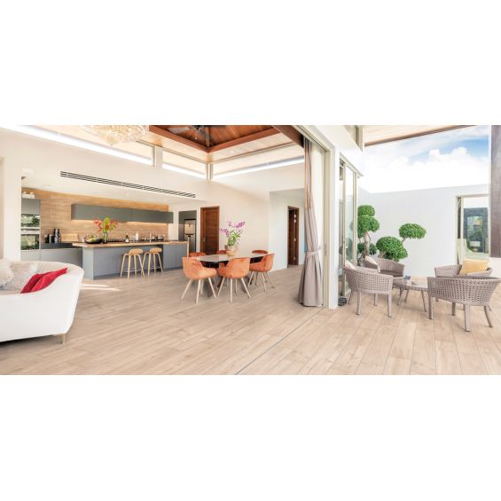 Carrelage sol imitation parquet Sarawak hêtre 20x120 cm