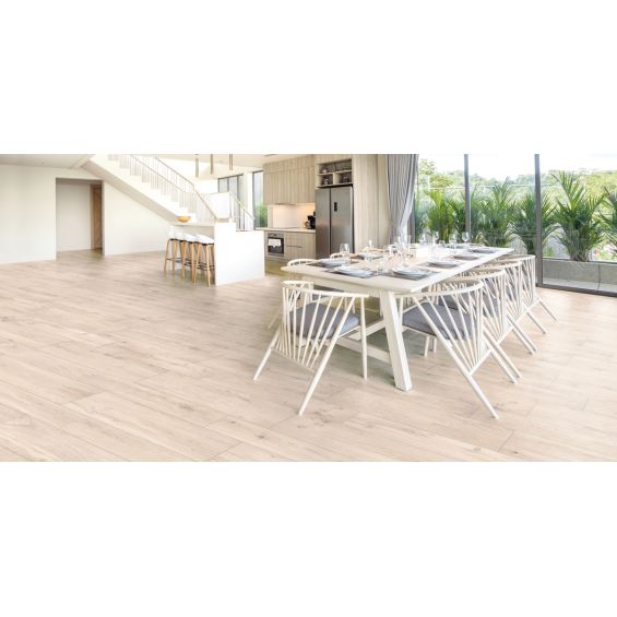 Carrelage sol extérieur effet bois Sarawak Beige clair R11 20x120 cm